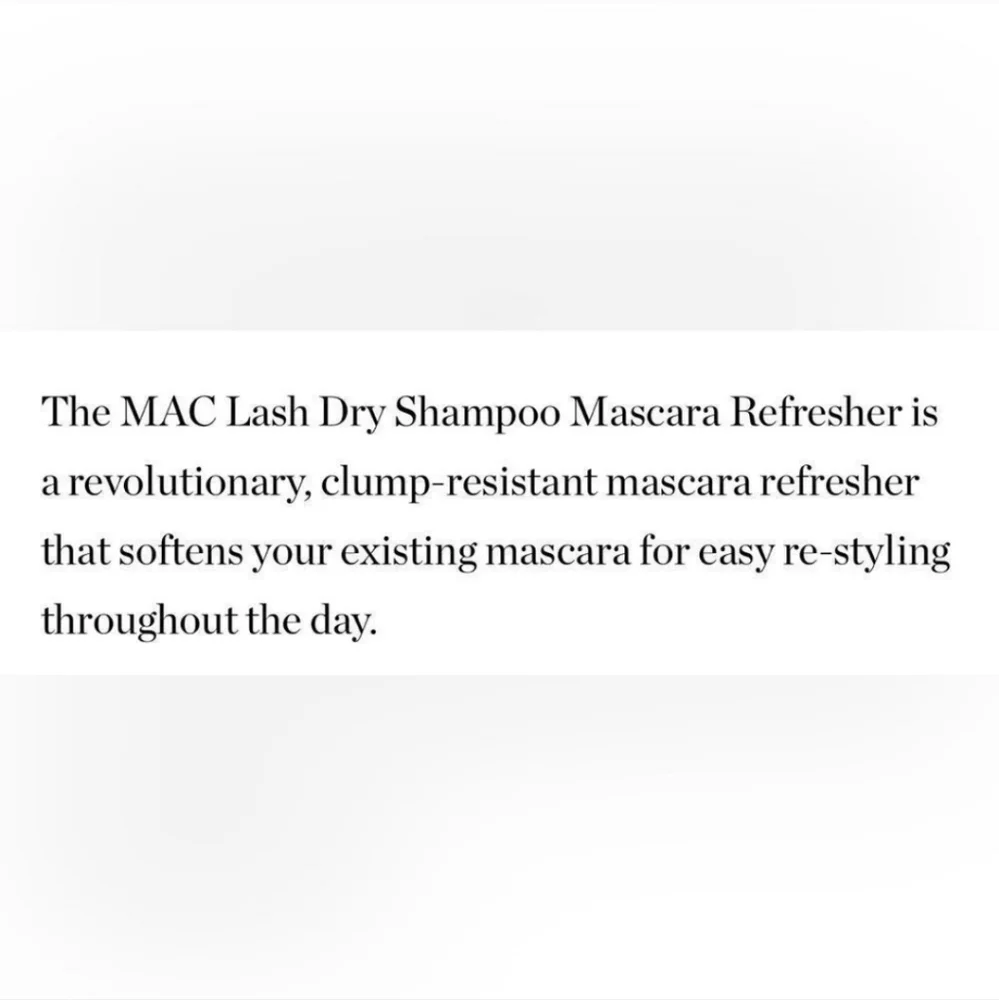 NIB MAC Lash Dry Shampoo Mascara Refresher Full Size